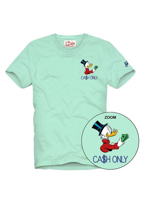 T-shirt mc2 saint barth scrooge only cash 55 emb verde acqua MC2 SAINT BARTH | T-shirt | T-SHIRTMAN02914H55